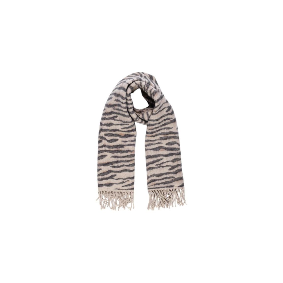 Zebra Print Scarf Wo - Beige Scarves main product photo