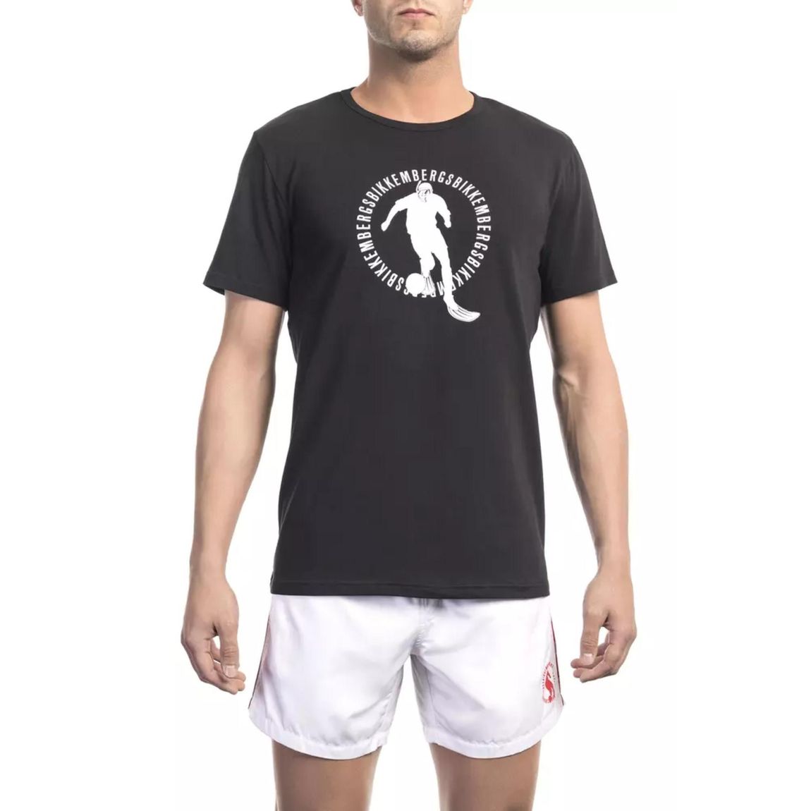 Soccer Player Graphic Tee - Black T-Shirts main product photo