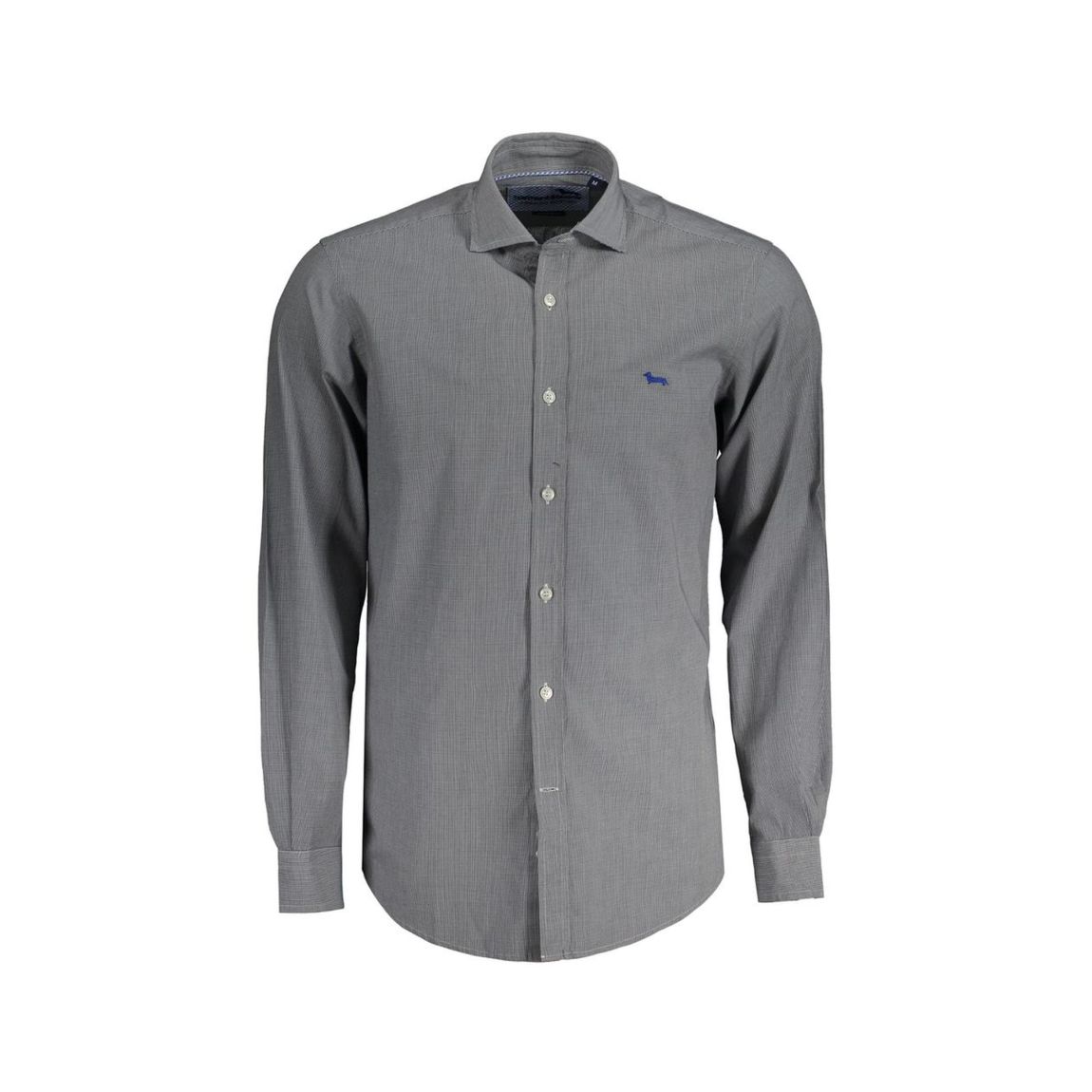 Dress Shirt Houndstooth Long Sleeve - Blue main product photo