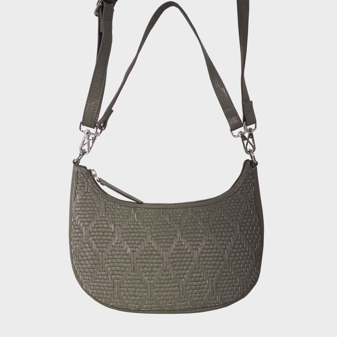 'Wonder Weave' Real Leather Woven Designer Shoulder Crossbody Bag main product photo