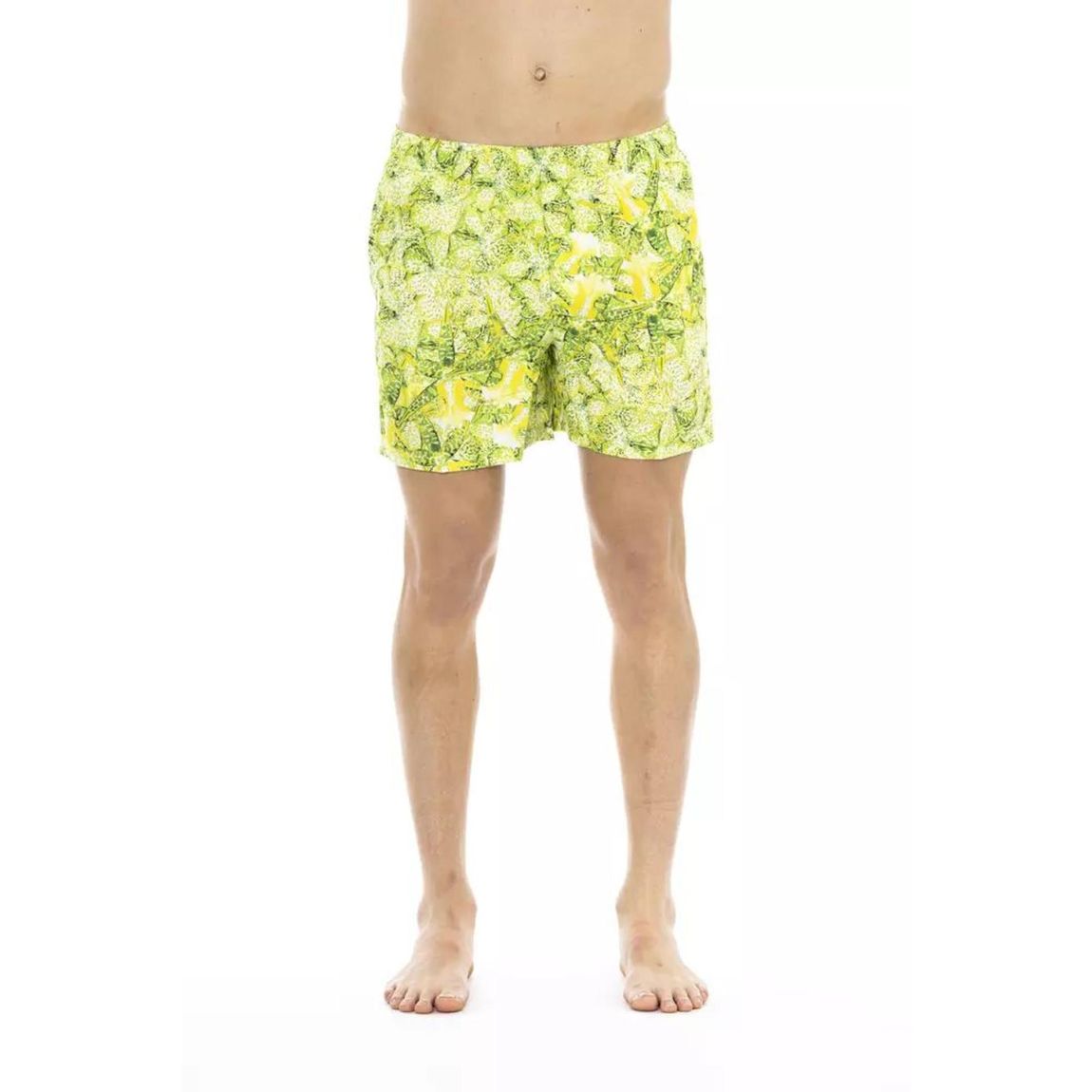 Floral Print Swim Trunks - Green Swimwear main product photo