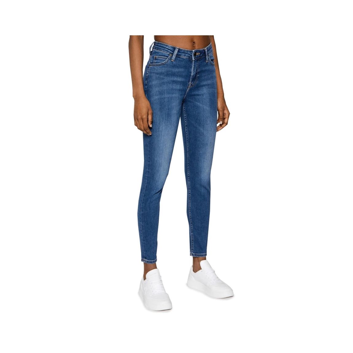 High Neck Long Sleeve Blouse Wo - Blue Jeans main product photo