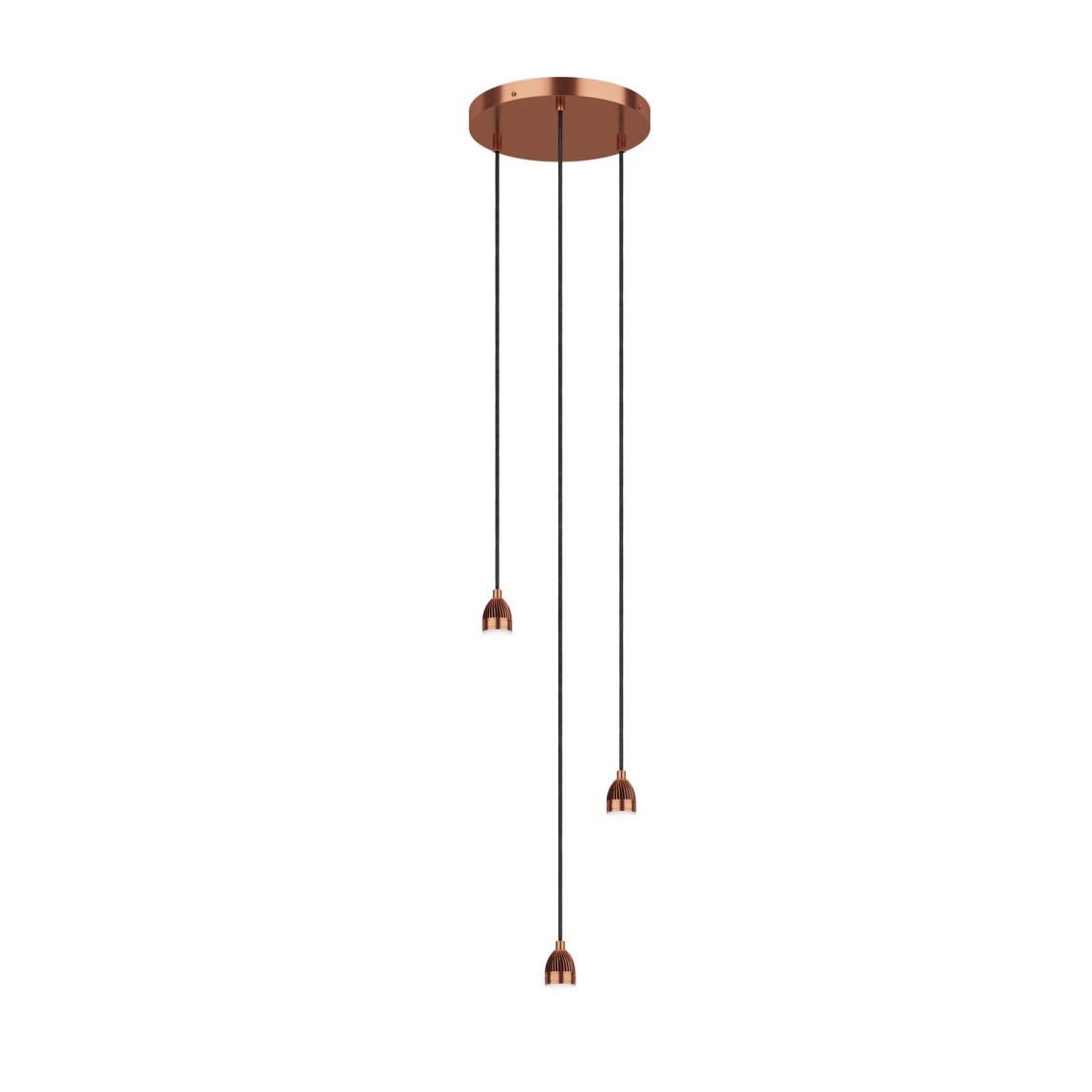 3 Light Cluster Modular Suspension Copper LED main product photo