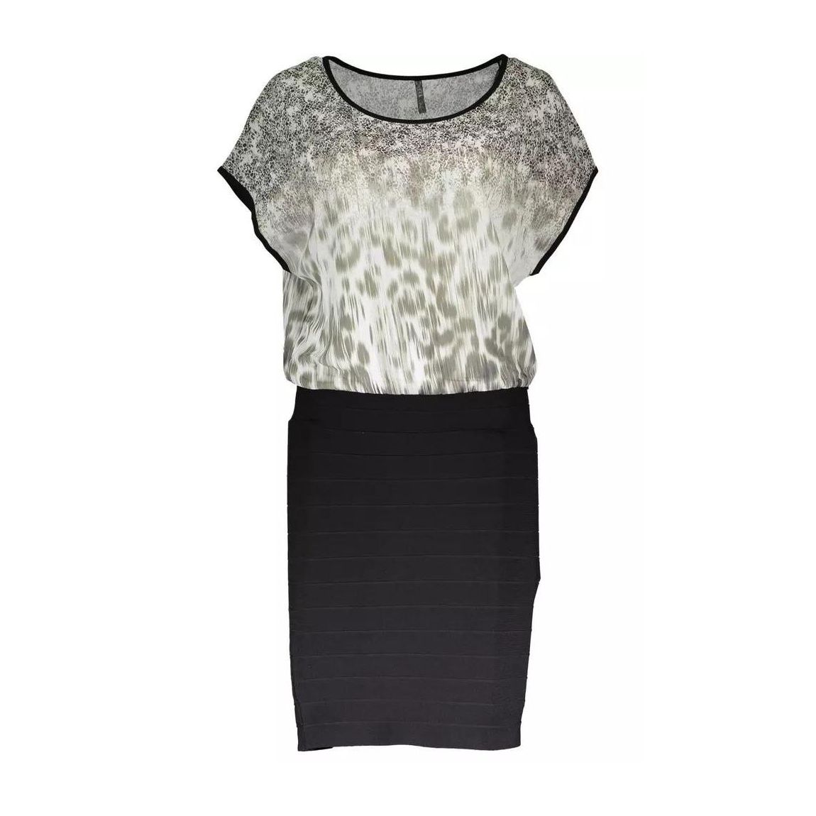 Bandage Dress Short Sleeves Animal Print Wo - Multicolor Dresses main product photo