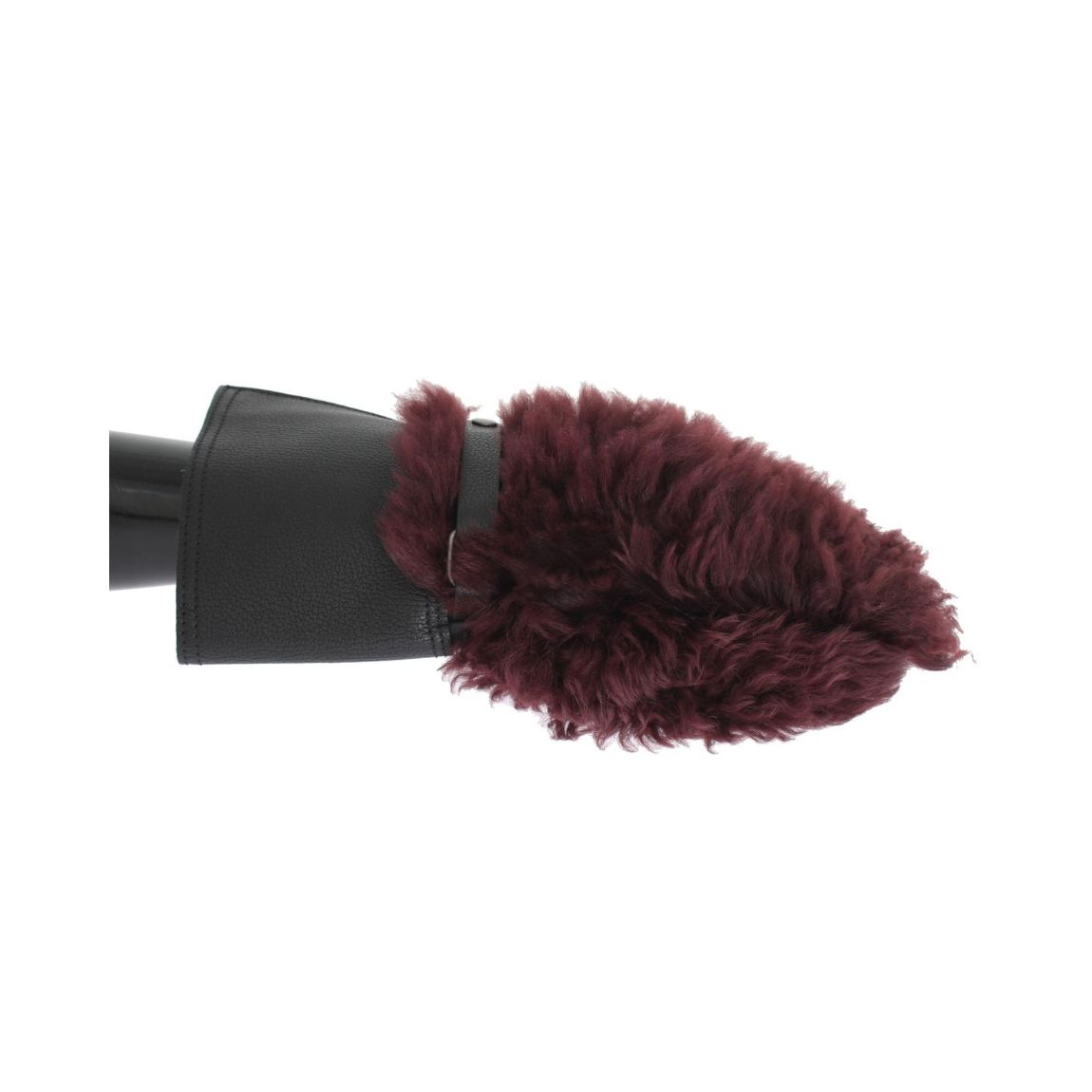Dolce Gabbana Shearling Mittens - Bordeaux Gloves main product photo