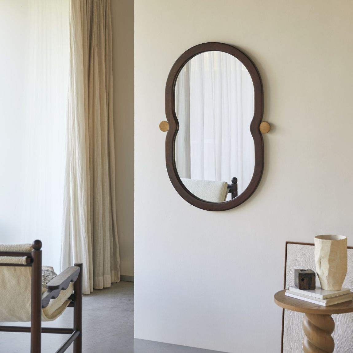 Agate - Mindi wood mirror 105x65 cm main product photo