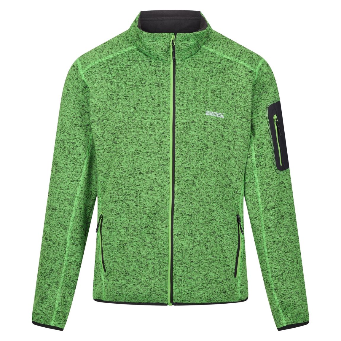 Mens Newhill Marl Full Zip Fleece Jacket Jasmine Green main product photo
