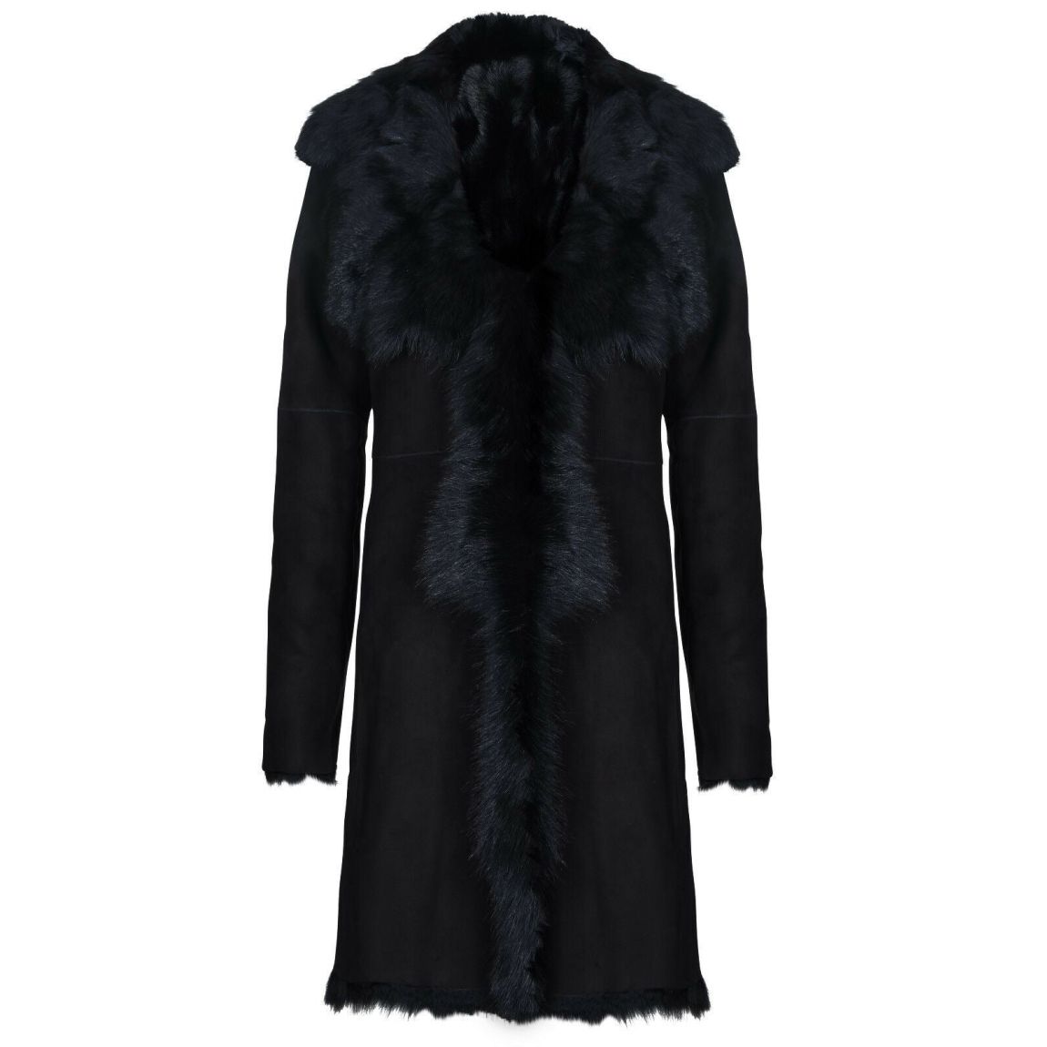 Womens Suede Toscana Sheepskin Trench Coat-Rochester main product photo