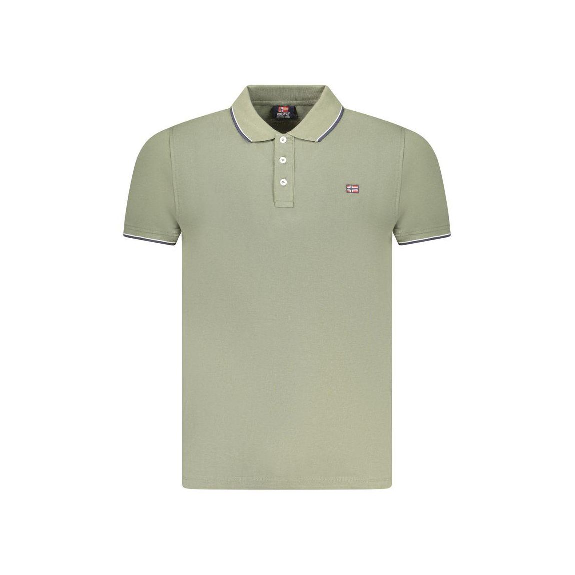 Classic Polo Shirt Tipped Collar - Green main product photo