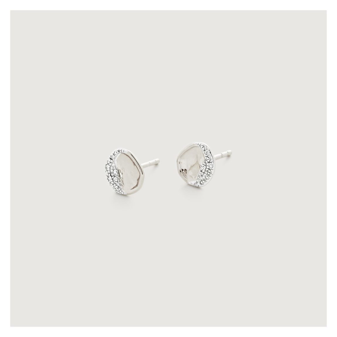 Sterling Silver Riva Shore Diamond Stud Earrings - Diamond main product photo