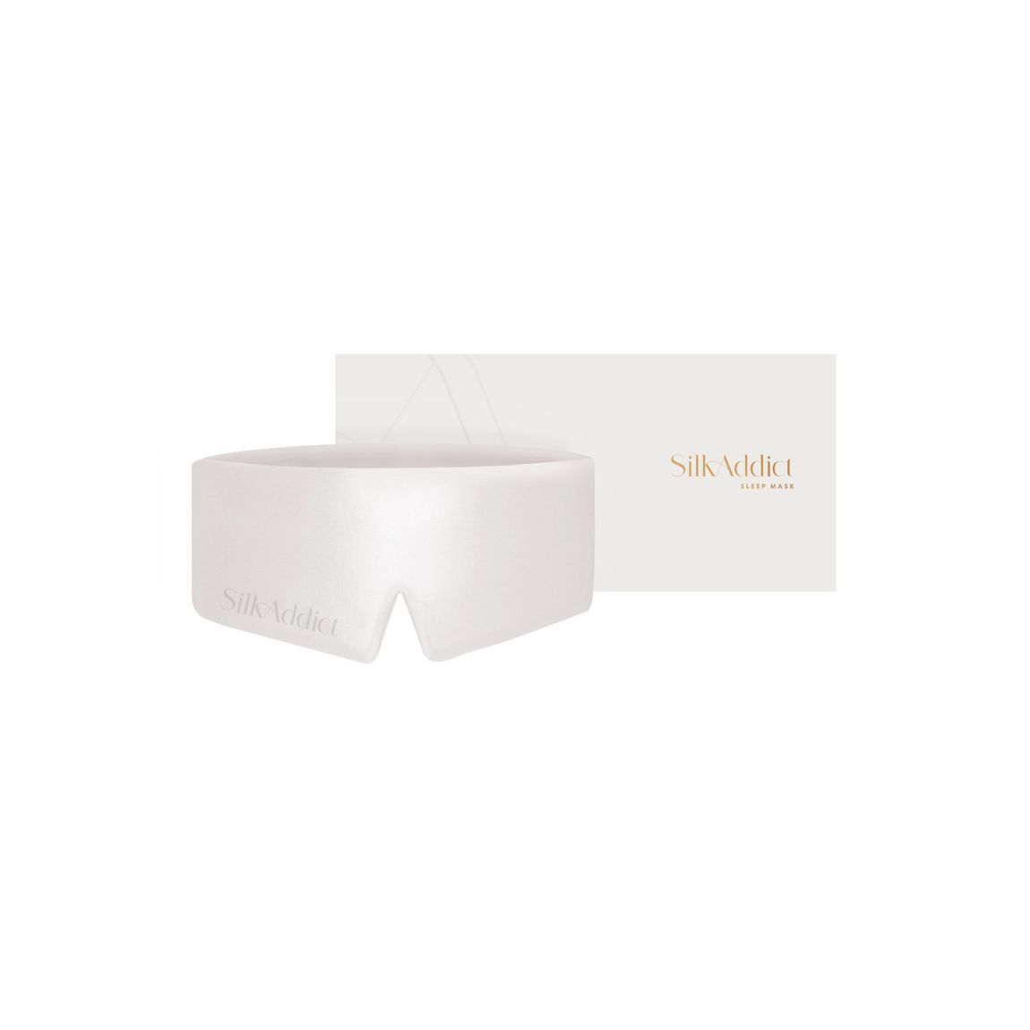 Silk Addict 100% Mulberry Silk Sleep Mask - Ivory main product photo