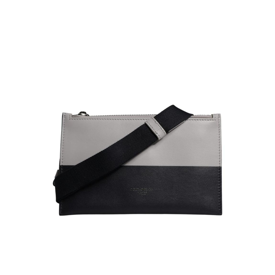 TwoTone Leather Crossbody Bag - Black And White main product photo