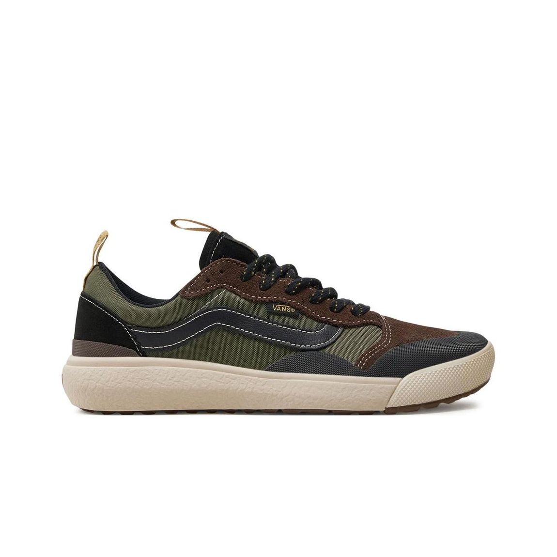 Synthetic Upper Round Toe Rubber Sole Sneakers - Black main product photo