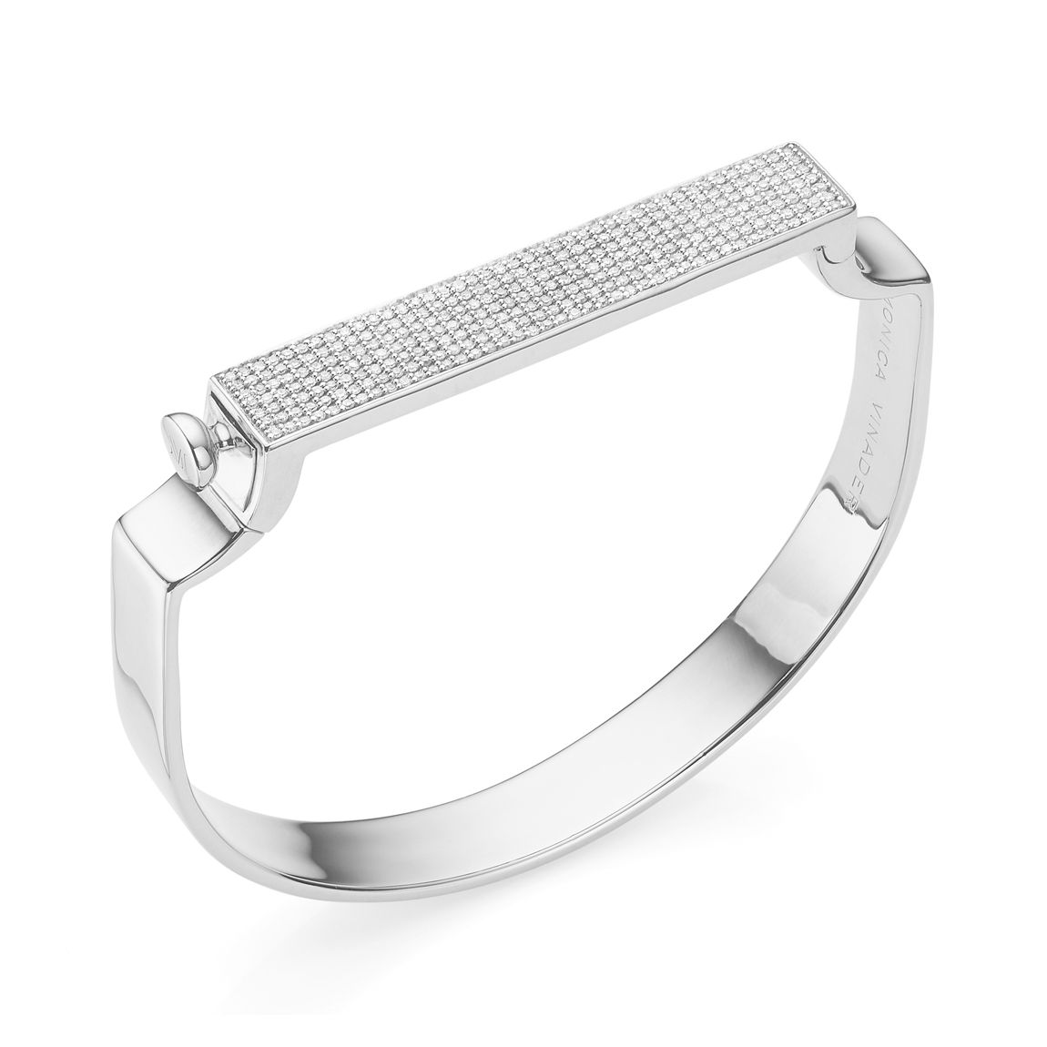 Sterling Silver Signature Diamond Bangle - Diamond main product photo