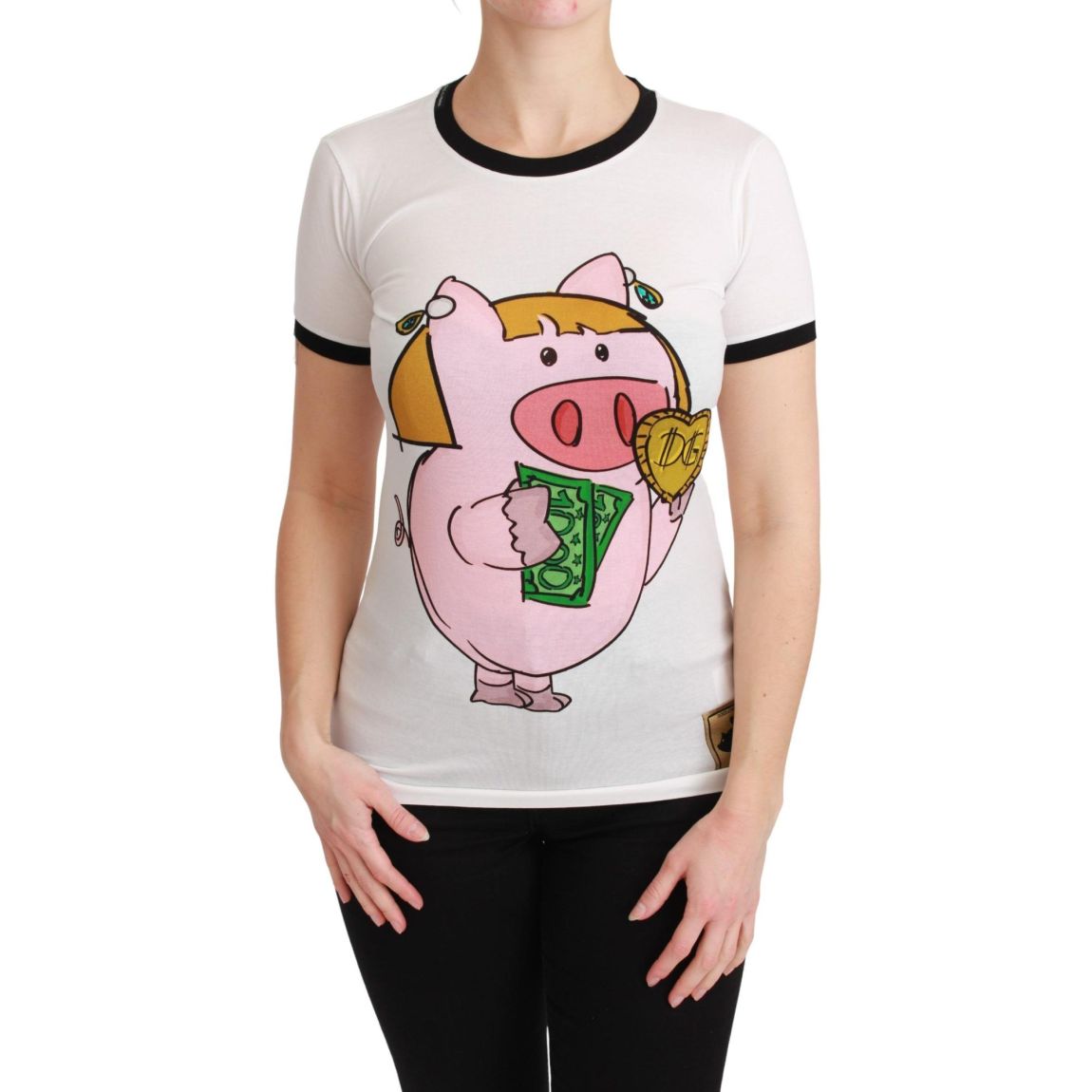 Dolce Gabbana Piggy TShirt TSH4552 Wo - White T-Shirts main product photo