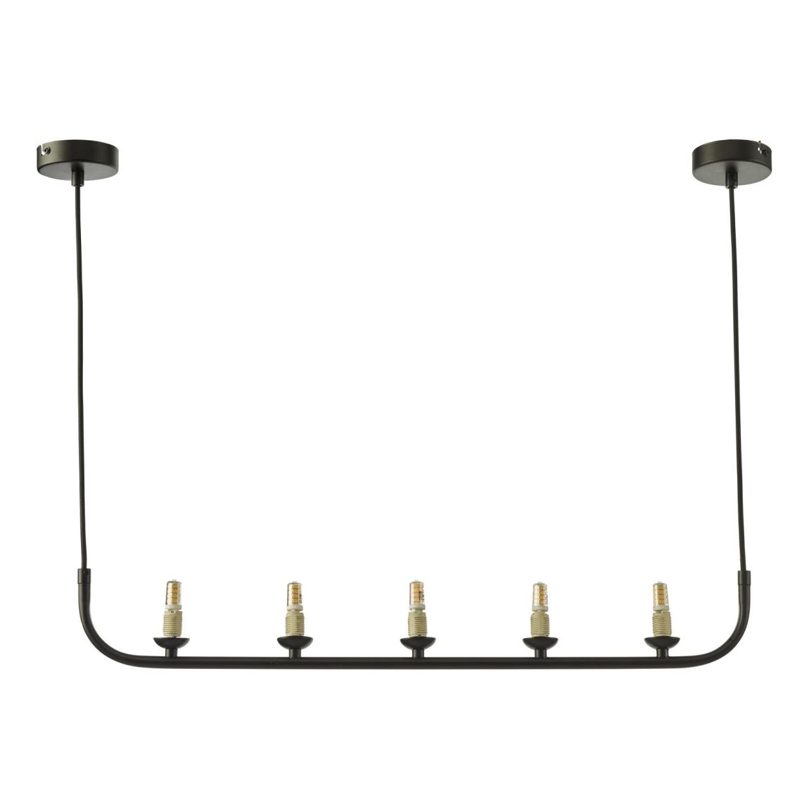 Cradle 5 Light Bar Pendant Matt Black Frame Only main product photo
