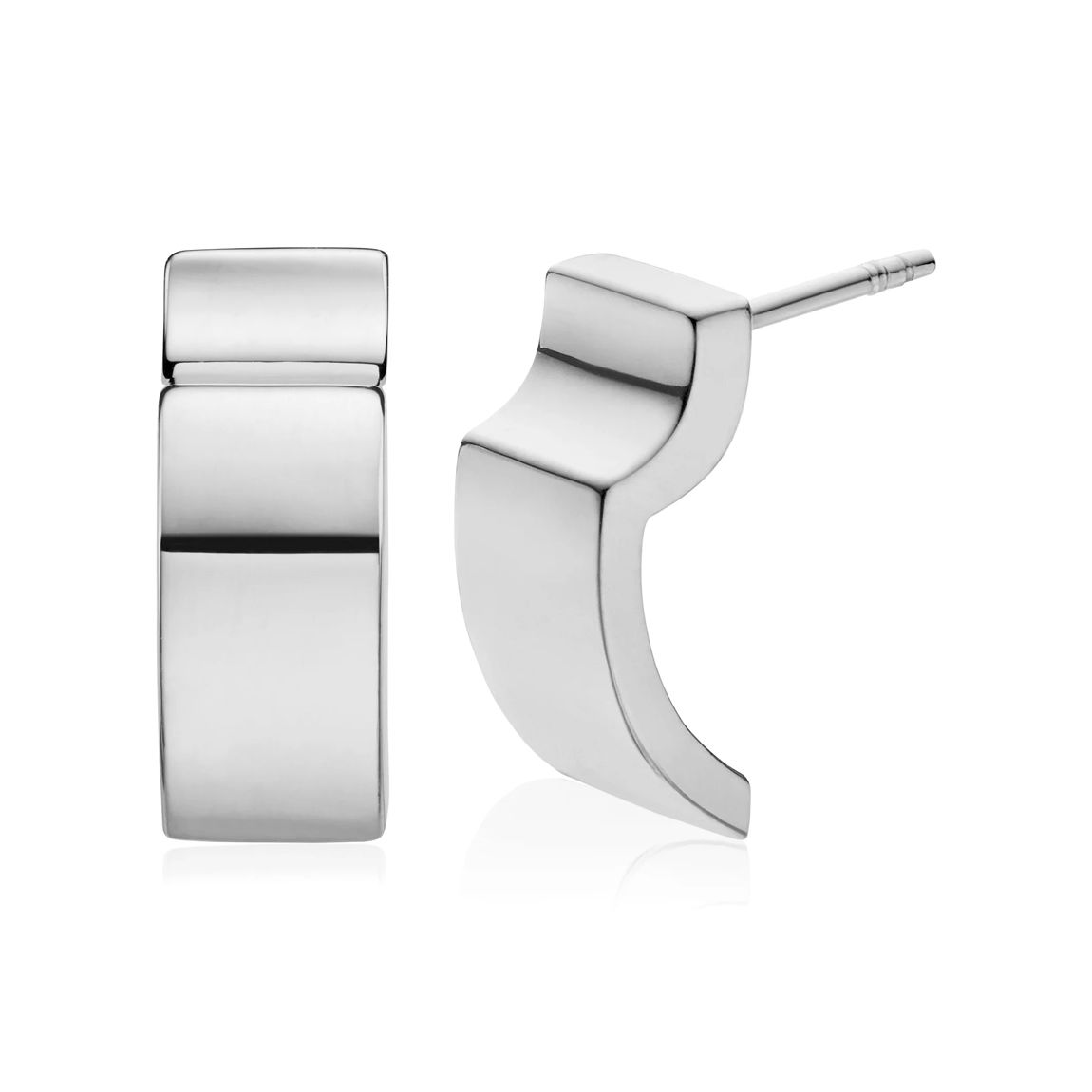 Sterling Silver Signature Wide Earrings main product photo