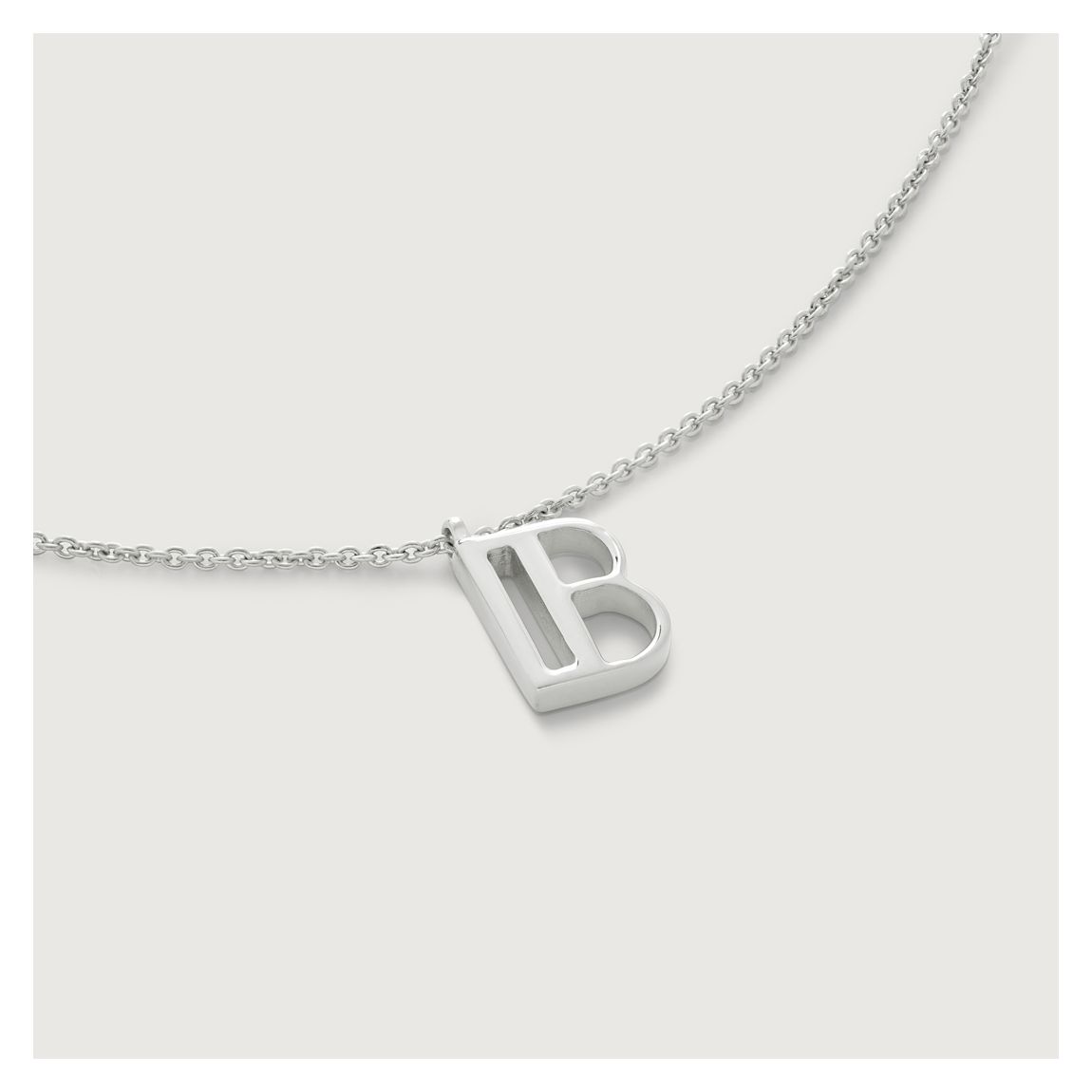 Sterling Silver Initial B Chain Necklace main product photo