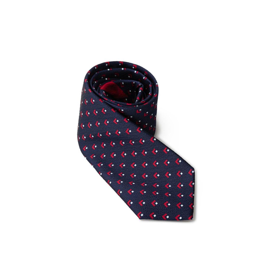 Geometric Pattern Silk Tie - Blue Ties main product photo