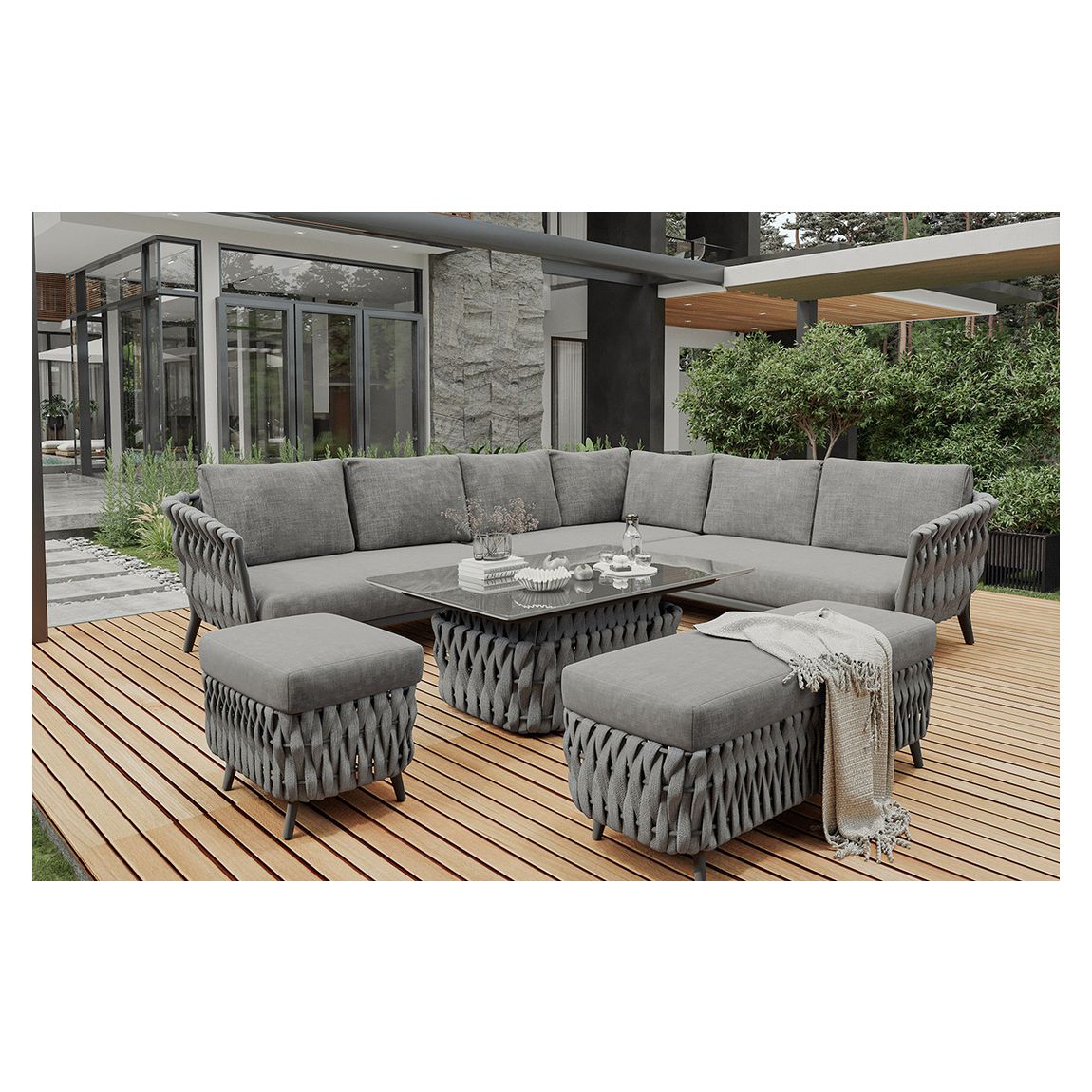 Wrap Rectangle Corner Sofa Dining main product photo