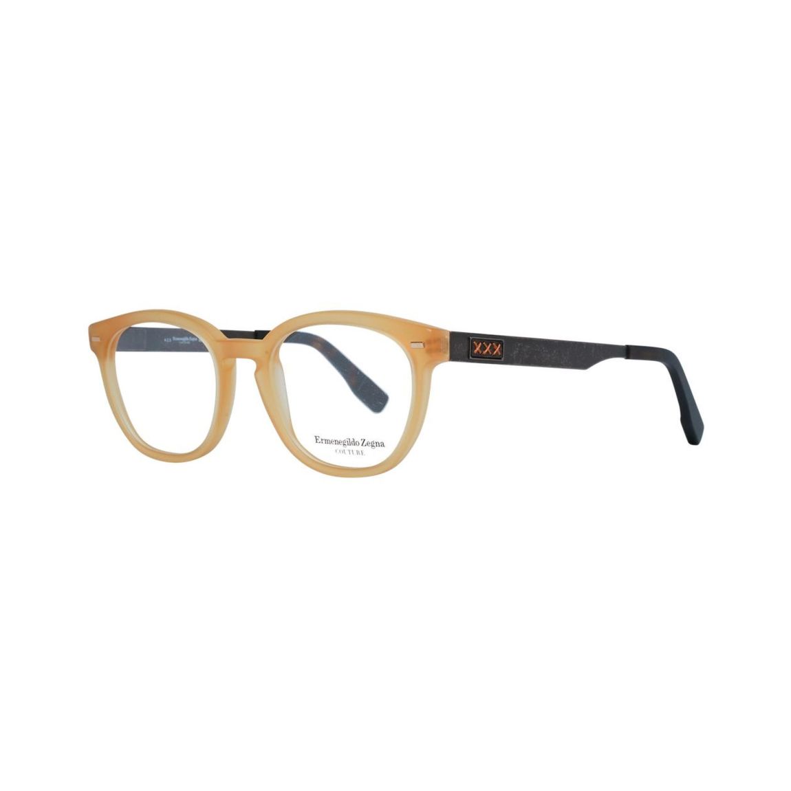 Round Eyeglass Frames Beige - Orange Frames For main product photo