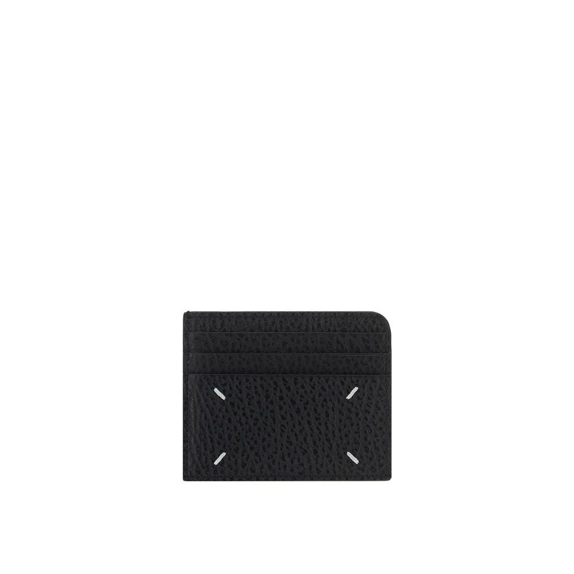 Grained Calfskin Leather Card Holder with Iconic Embroidery Wo - main product photo