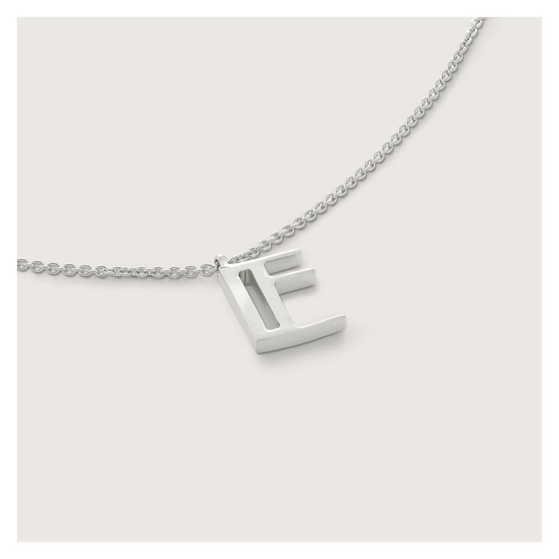Sterling Silver Initial E Chain Necklace main product photo