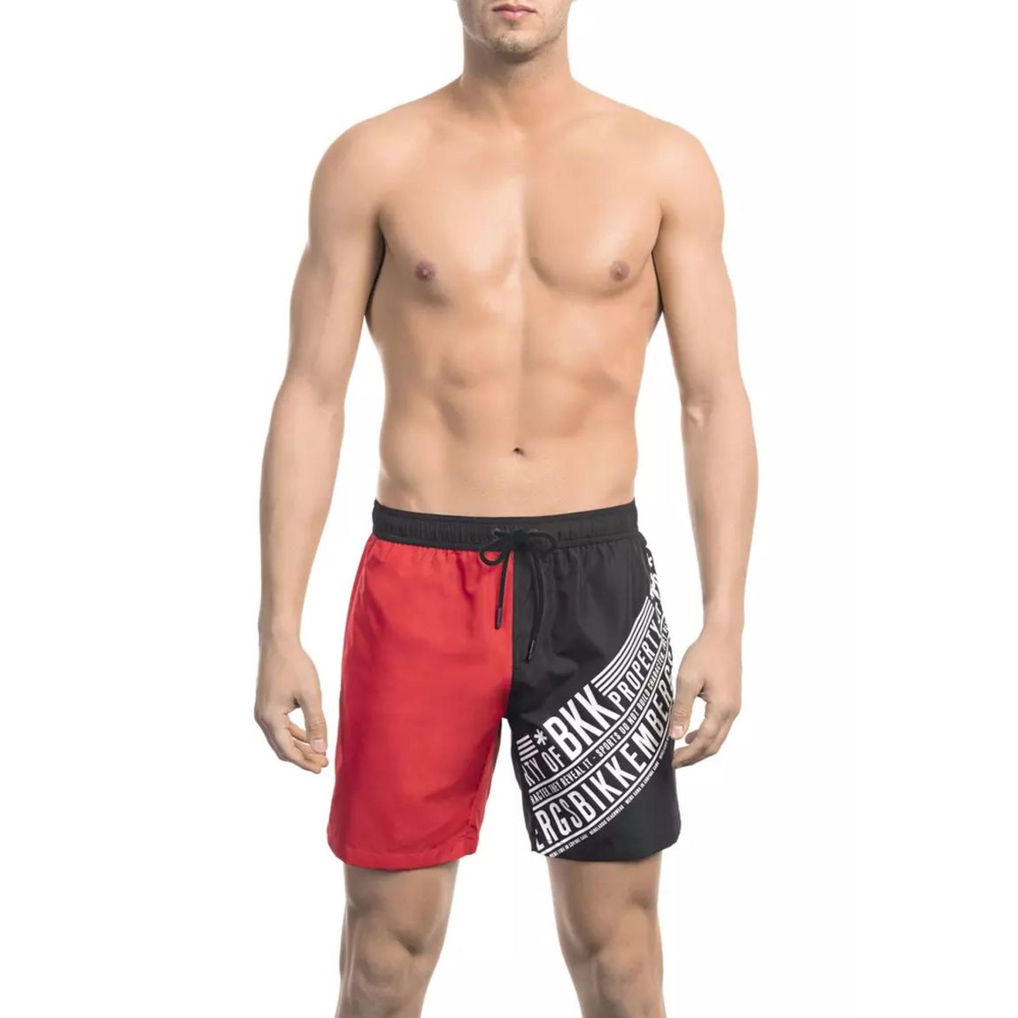 Bikkembergs Swim Trunks TwoTone Graphic - Red Swimwear main product photo