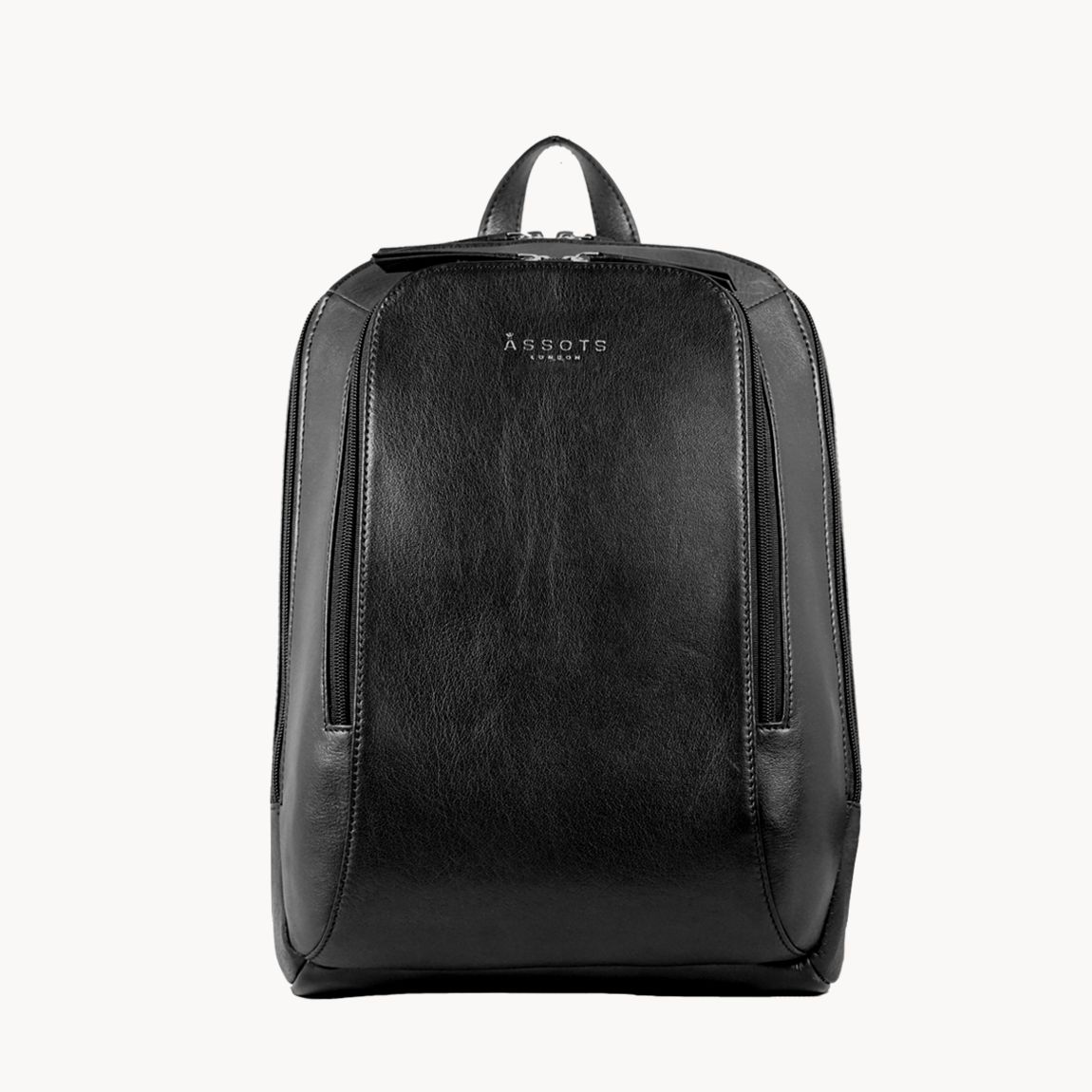 BAKER' Full Grain Leather Double Zip Laptop Backpack main product photo