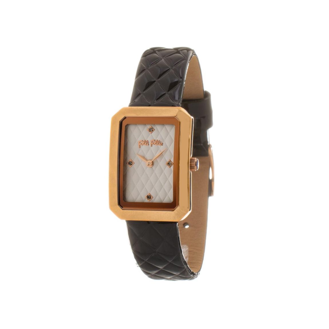 Elegant Quilted Design Watch with Modern Accents Wo - Black Watches main product photo
