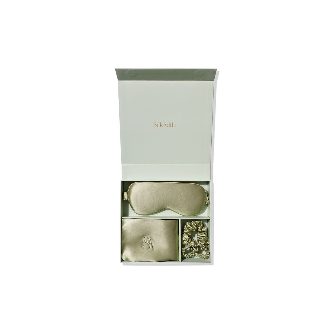 Silk Addict 100% Mulberry Gift Set - Olive Green main product photo
