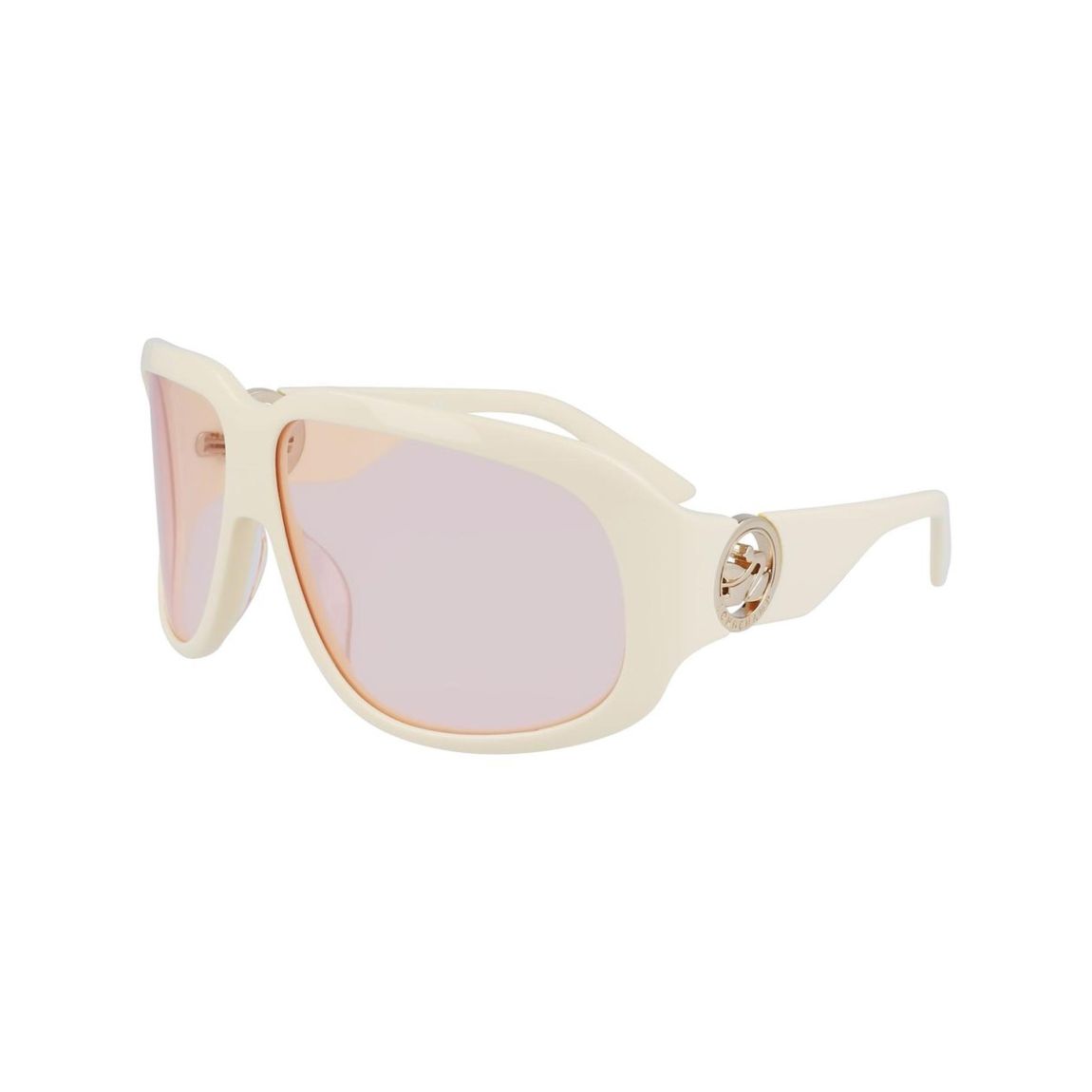 White Modified Rectangle Sunglasses 67mm main product photo