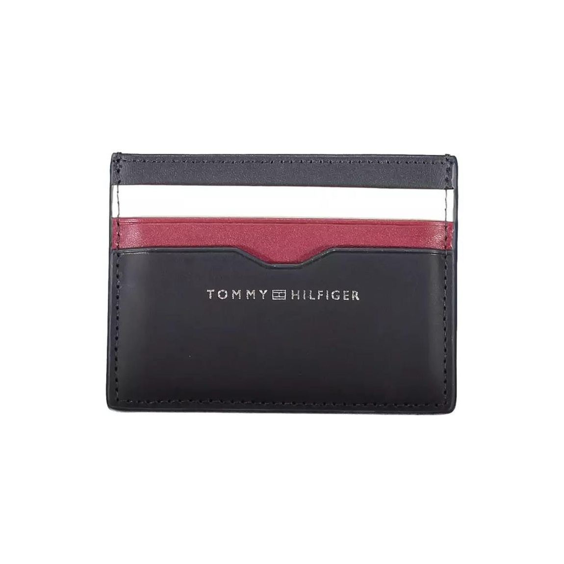 Bifold Card Holder Leather Wallet - Blue main product photo