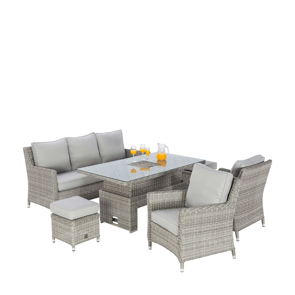 Oxford Sofa Dining Set with Ice Bucket & Rising Table main product photo