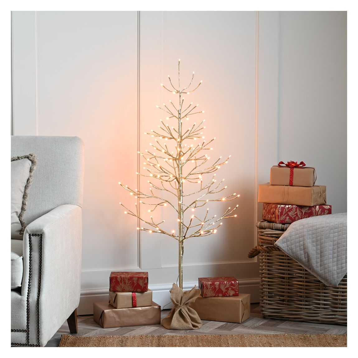Champagne 120cm Twig Tree Warm White main product photo