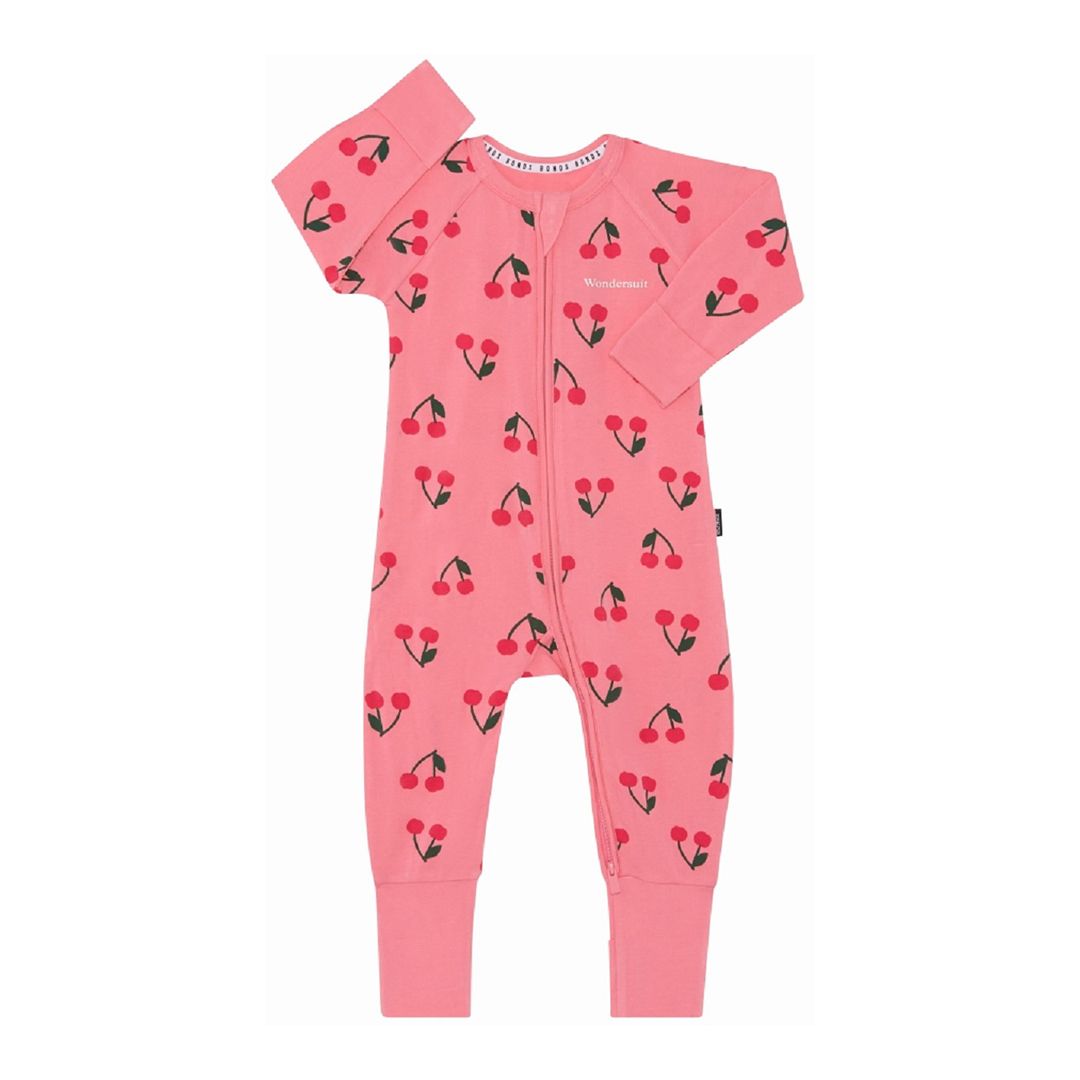 Bonds Pink Cherry Zip Cotton Blend Wondersuit - BrandAlley