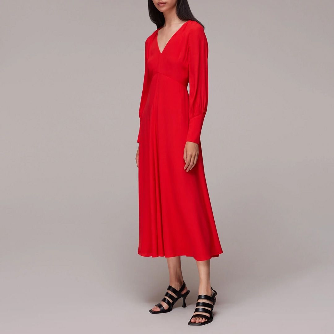 Red Lace Dress Whistles Dress Red WHISTLES Amira Tie Detail Dress