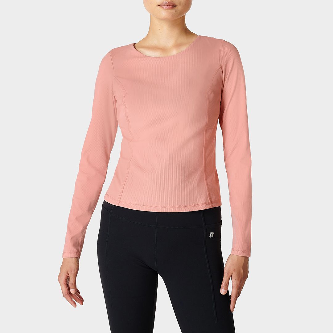 Buffalo Long Sleeve Cozy Top – Maglia Morbida Girocollo, Vestibilità Rilassata, Rosa (XXL)