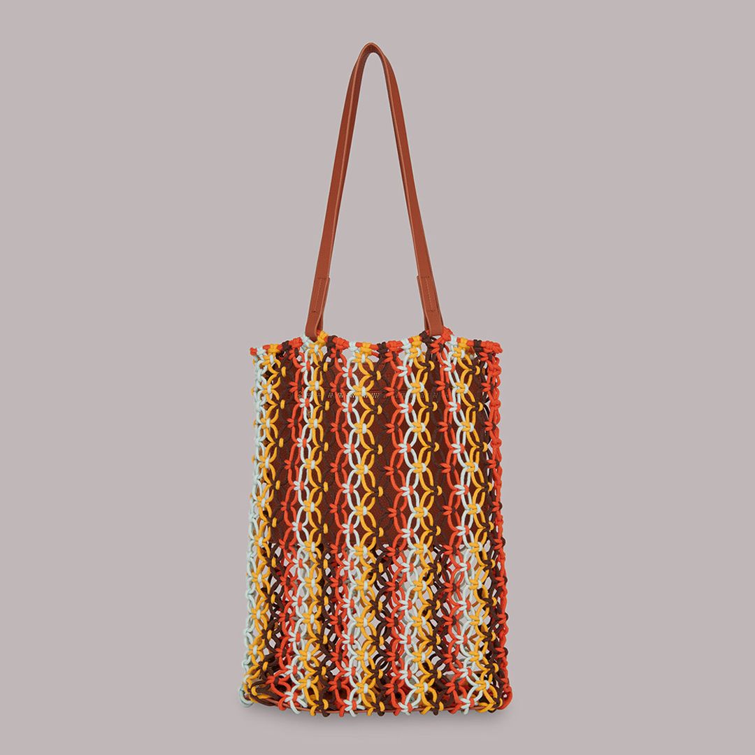 WHISTLES Multi Chaya Striped Crochet Tote Bag - BrandAlley