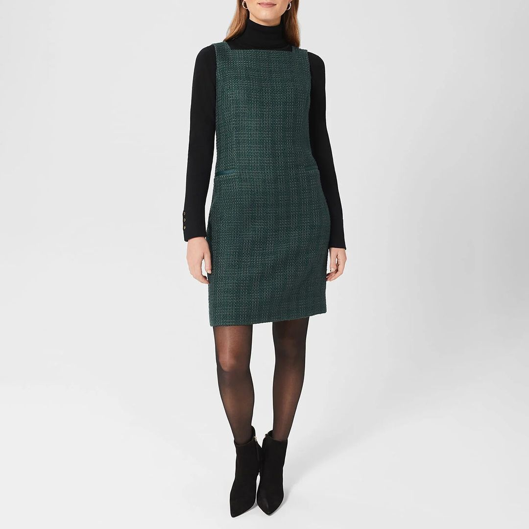 Hobbs London Green Estella Wool Blend Dress - BrandAlley