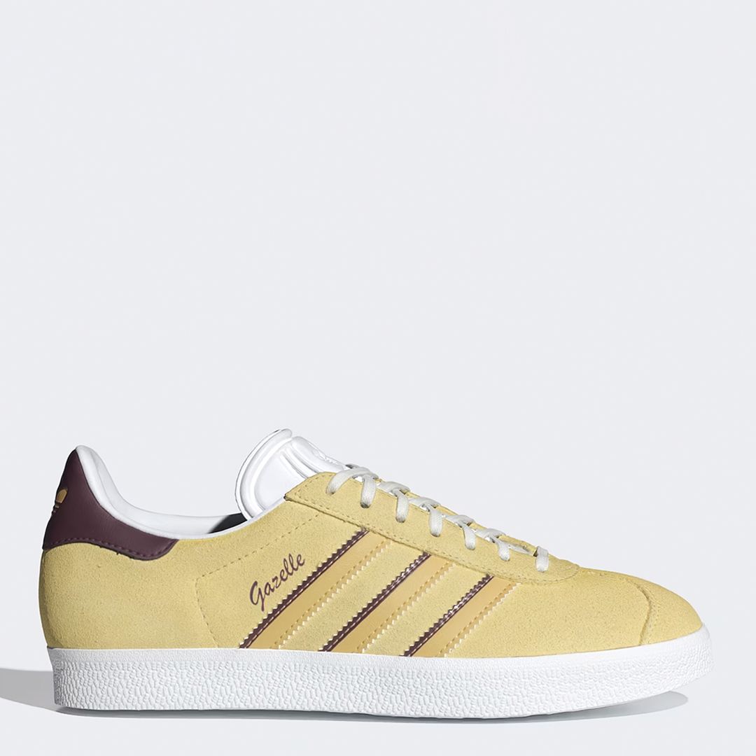 adidas gazelle silver green womens Adidas Nora Preloved Yellow/Core Black/Cloud White -
