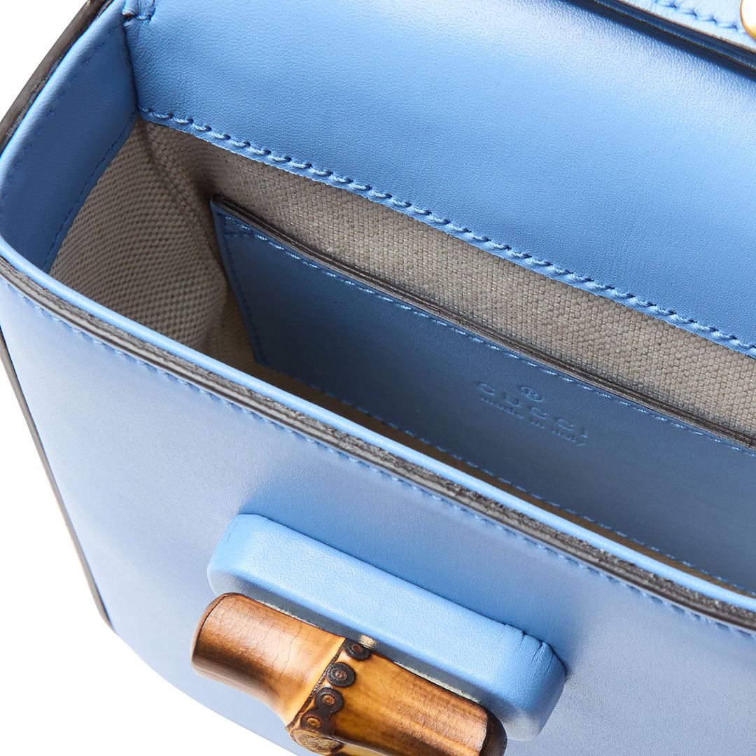 Gucci Gucci Bamboo Blue Mini Handbag - BrandAlley
