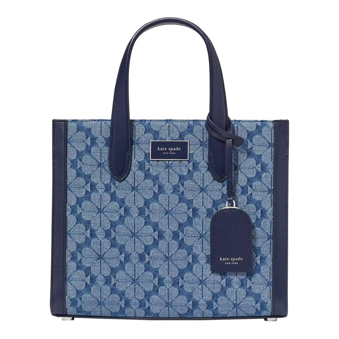Kate Spade Parisian Navy Multi Spade Flower Jacquard Denim