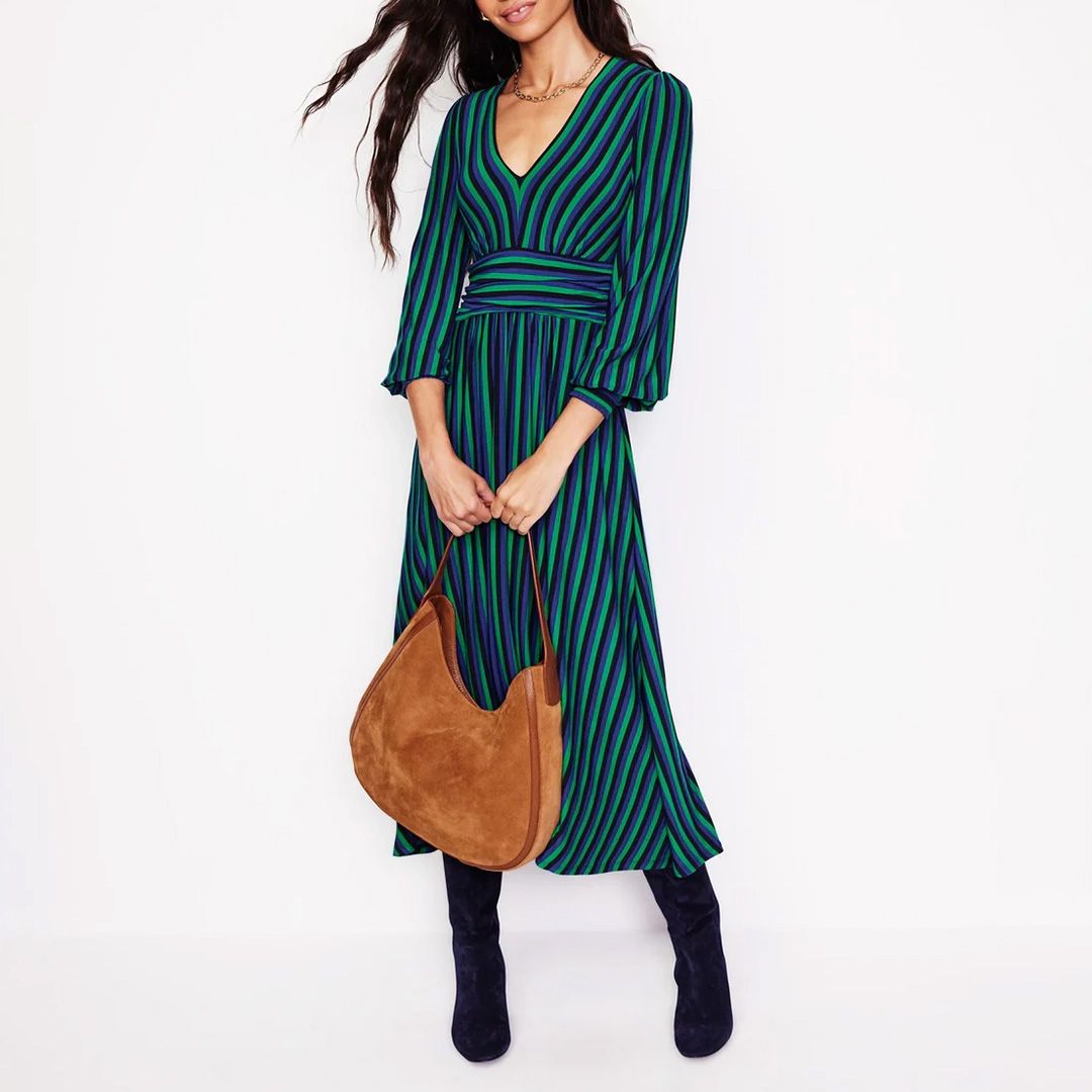 boden fixed wrap jersey maxi dress Tala Tiered Jersey Maxi Dress-Pomegranate main image 0