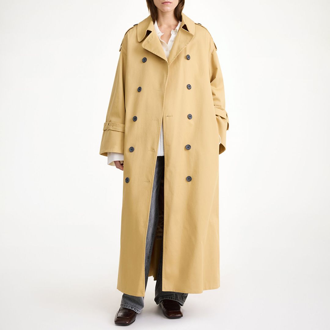 By Malene Birger Beige Alanis Oversized Trench Coat - BrandAlley
