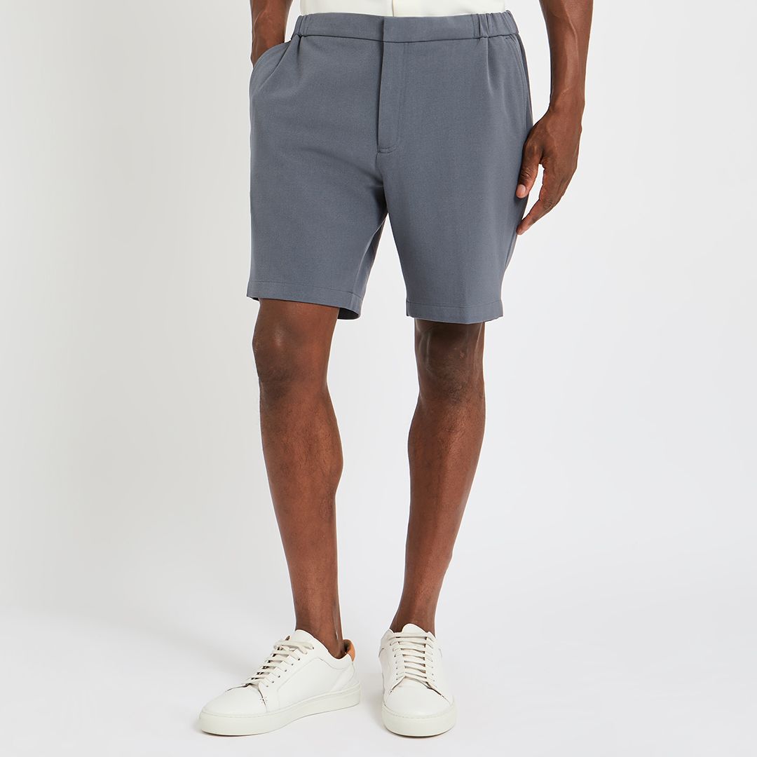 Reiss Blue Grey Finder Relaxed Shorts - BrandAlley