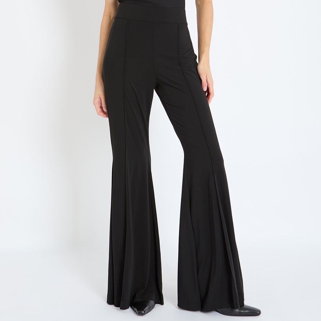 COS Black Jowie Flared Stretch Trousers - BrandAlley