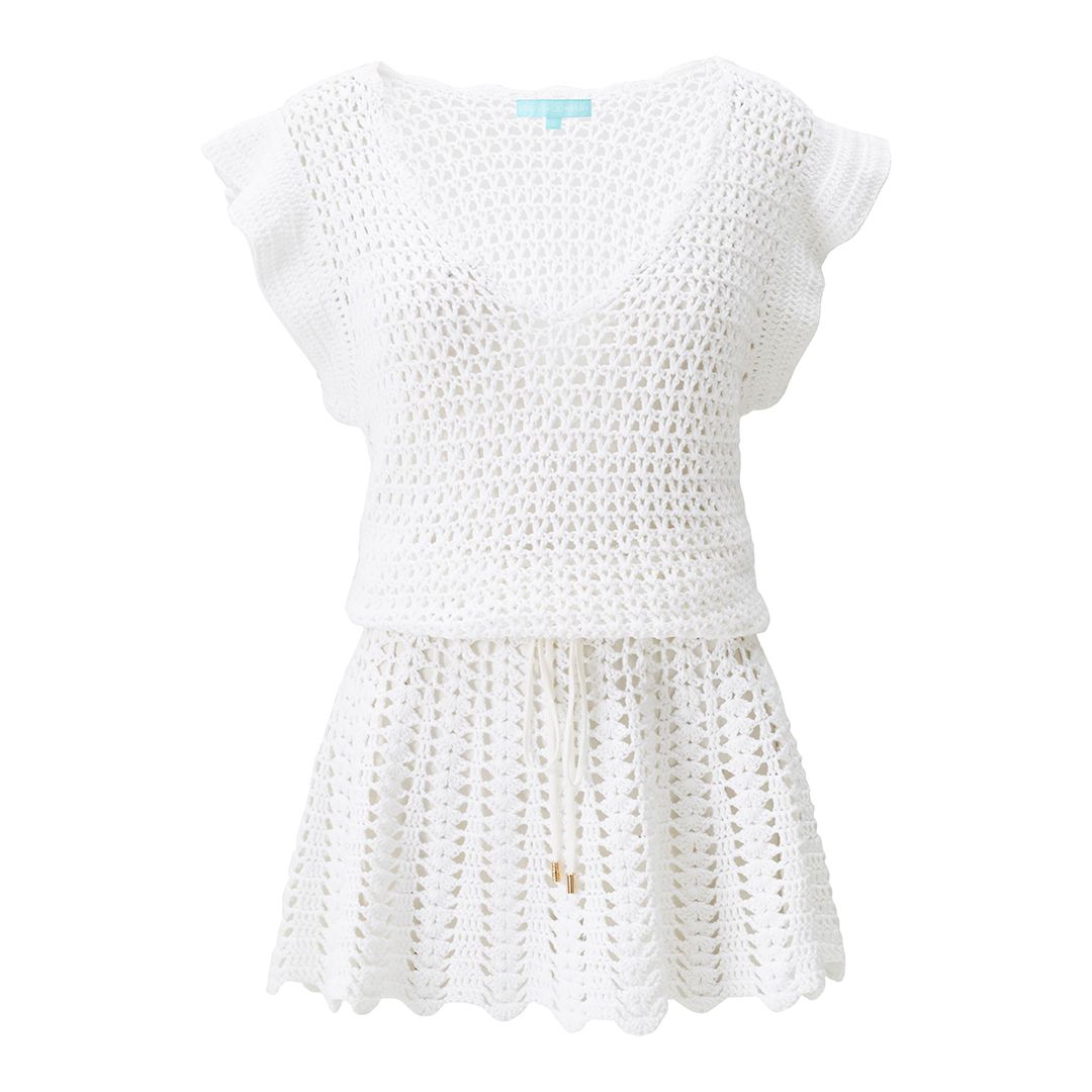 melissa odabash pearl crochet trimmed embroidered cotton voile mini dress Kelly crochet-trimmed cotton minidress in red - Melissa Odabash