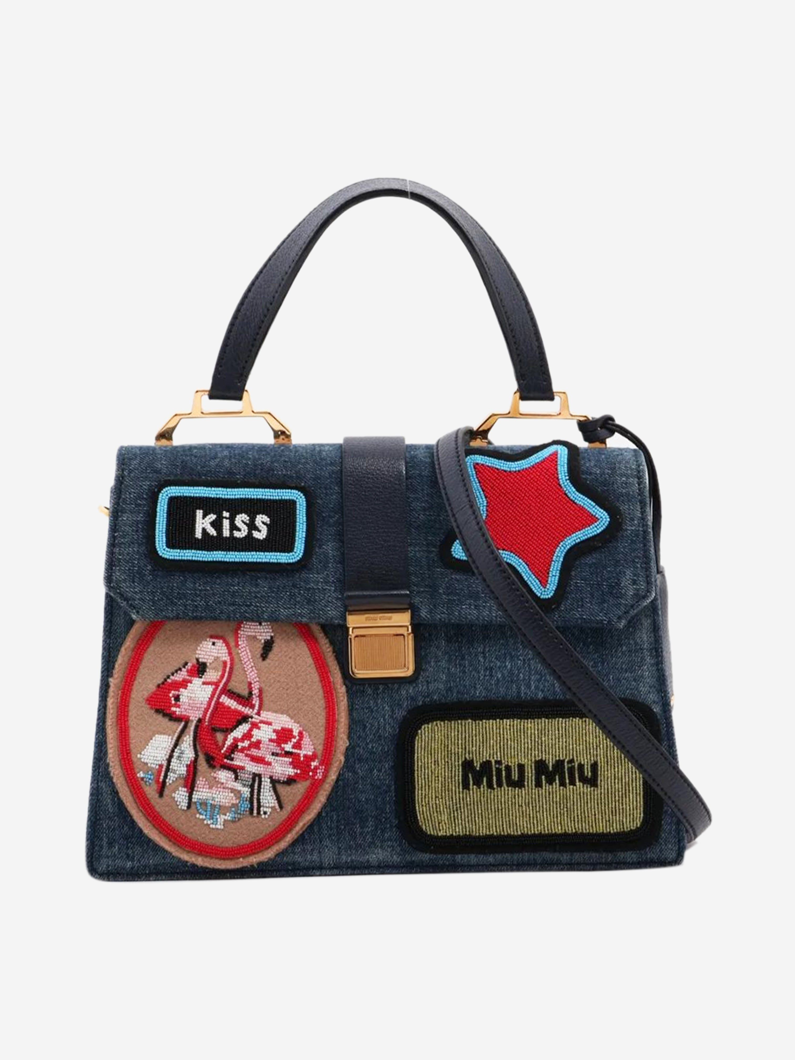 Pre-Loved Miu Miu Blue denim shoulder bag - BrandAlley