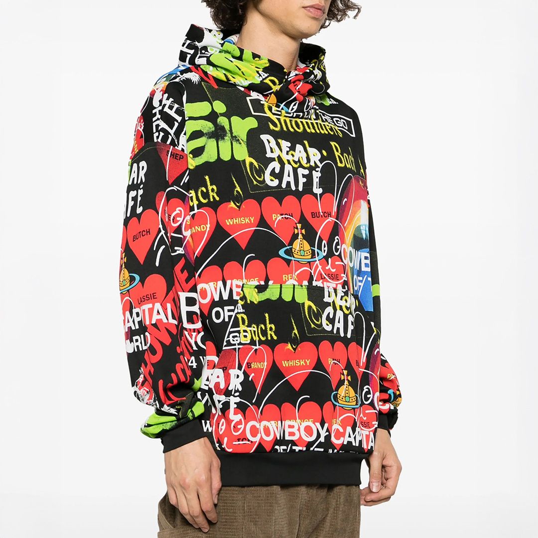Vivienne Westwood Red Printed Hoodie - BrandAlley